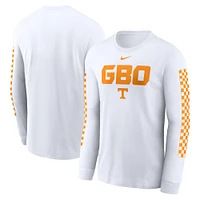 Men's Nike White Tennessee Volunteers Local Spirit Slogan Long Sleeve T-Shirt