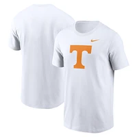 T-shirt Nike pour hommes, blanc, Tennessee Volunteers, Primetime Evergreen, logo