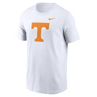 T-shirt Nike pour hommes, blanc, Tennessee Volunteers, Primetime Evergreen, logo