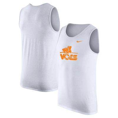 Men's Nike White Tennessee Volunteers Vintage Logo Performance Tank Top