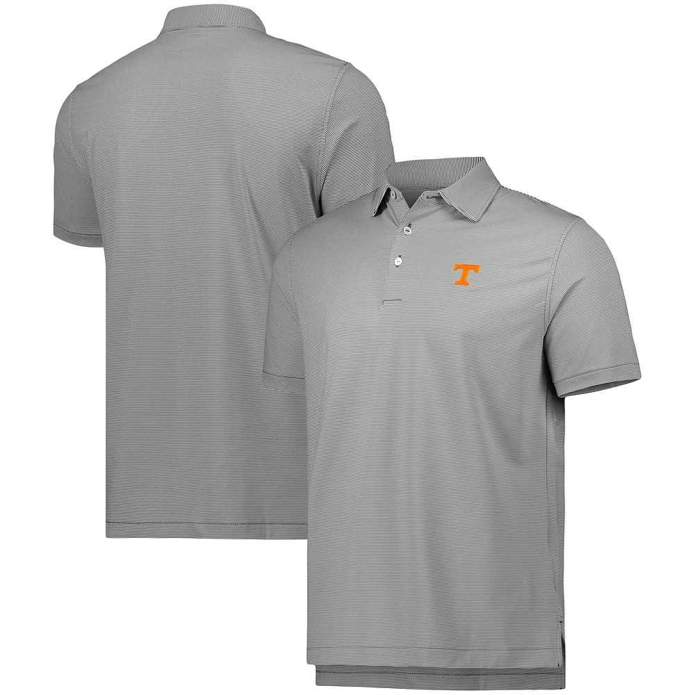 Polo en jersey rayé Performance Peter Millar Tennessee Volunteers Jubilee pour homme, gris