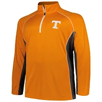 Men's Profile Tennessee Orange Volunteers Big & Tall Quarter-Zip Raglan Jacket