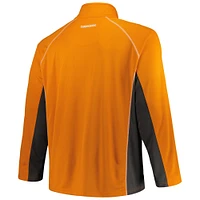 Men's Profile Tennessee Orange Volunteers Big & Tall Quarter-Zip Raglan Jacket