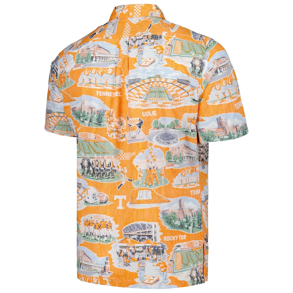 Chemise boutonnée scénique Reyn Spooner Tennessee Orange Volunteers pour homme