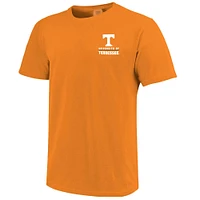 T-shirt à rayures orange Tennessee Volunteers pour homme avec silhouette du campus