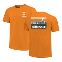 T-shirt à rayures orange Tennessee Volunteers pour homme avec silhouette du campus