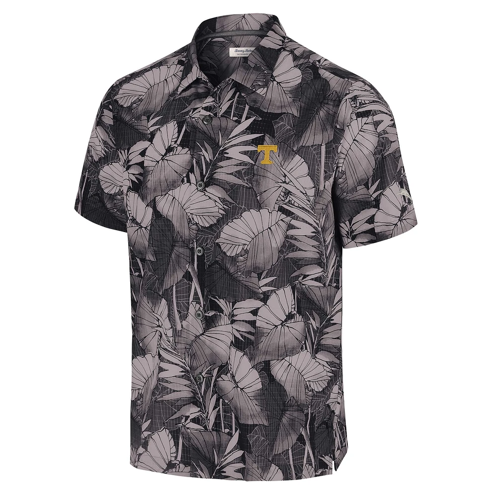 Chemise boutonnée noire Tommy Bahama Tennessee Volunteers pour homme, grande taille, Coast Nuevo Fronds IslandZone