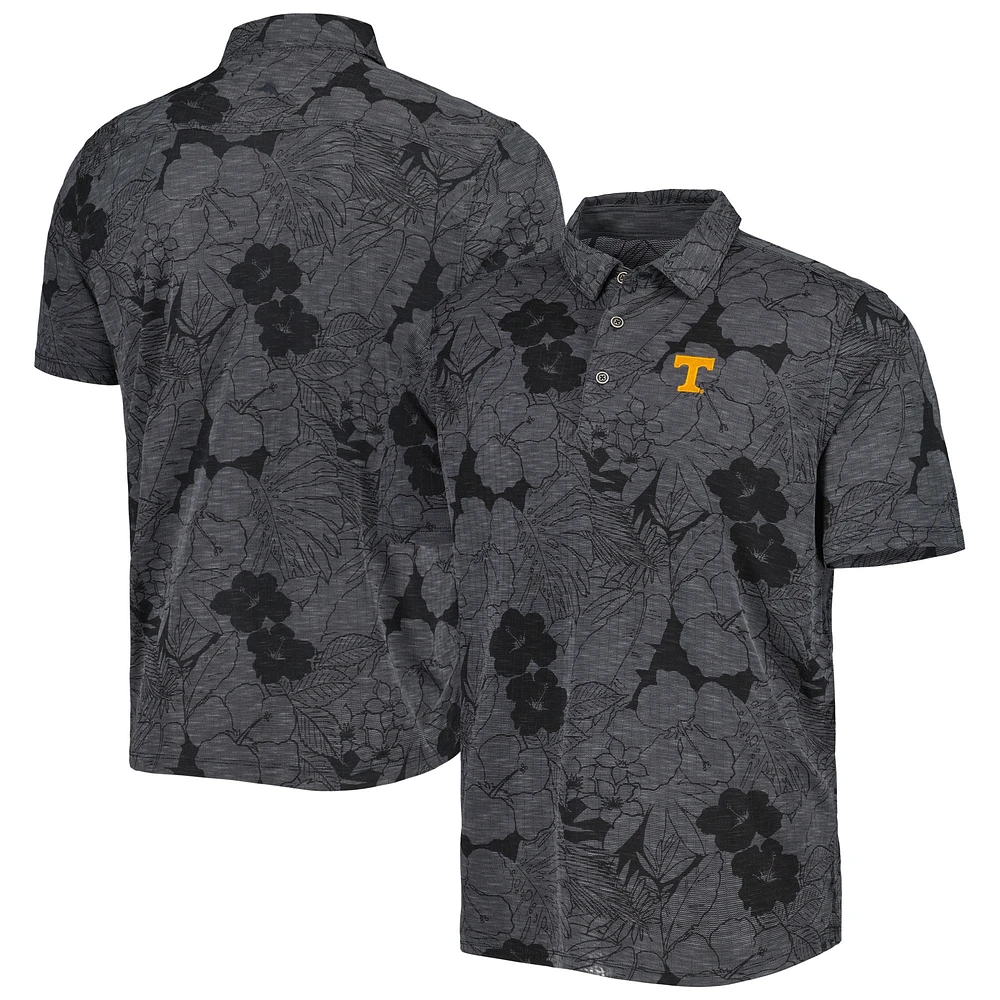 Polo Tommy Bahama Black Tennessee Volunteers Miramar Blooms pour homme