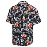 Men's Tommy Bahama Black Tennessee Volunteers Veracruz Cay First Down Blooms Button-Up Shirt