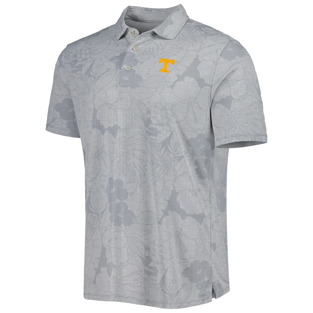 Men's Tommy Bahama Gray Tennessee Volunteers Miramar Blooms Polo