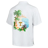 Chemise boutonnée Tommy Bahama blanche Tennessee Volunteers Castaway Game Camp pour hommes