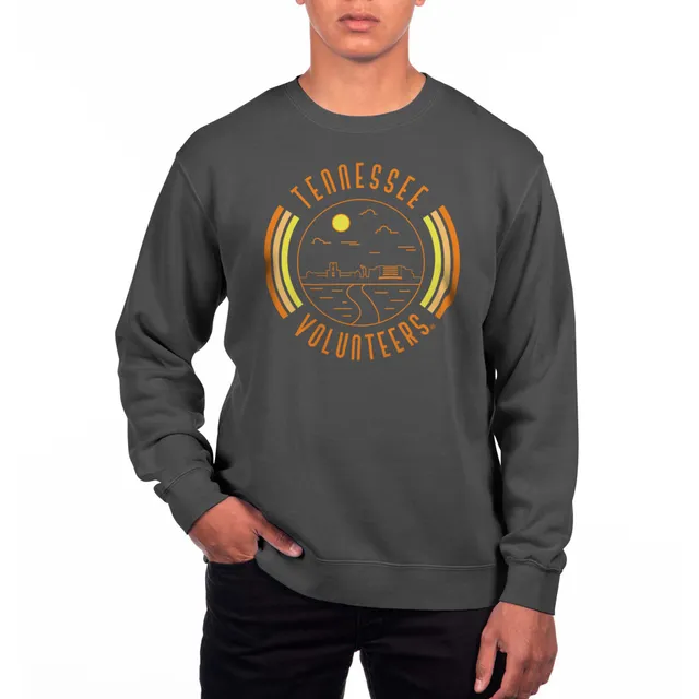 Men's Colosseum White Tennessee Volunteers Arch & Logo Crew Neck Sweatshirt