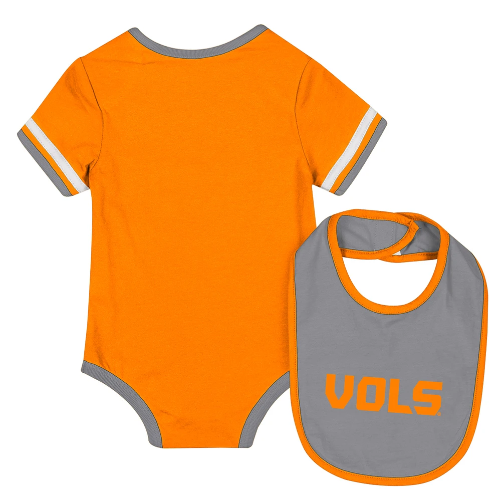 Newborn & Infant Colosseum  Tennessee Orange Volunteers Bodysuit Bib Set