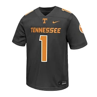Maillot de football réplique alternatif intouchable Nike #1 Anthracite Tennessee Volunteers pour enfants d'âge préscolaire