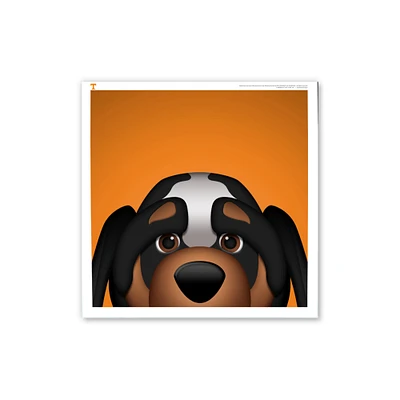 Smokey Tennessee Volunteers 12" x 12" Minimalist Mascot Square Poster Print