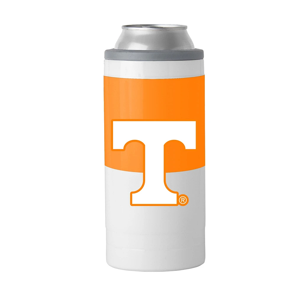 Glacière mince à blocs de couleurs Tennessee Volunteers de 12 oz