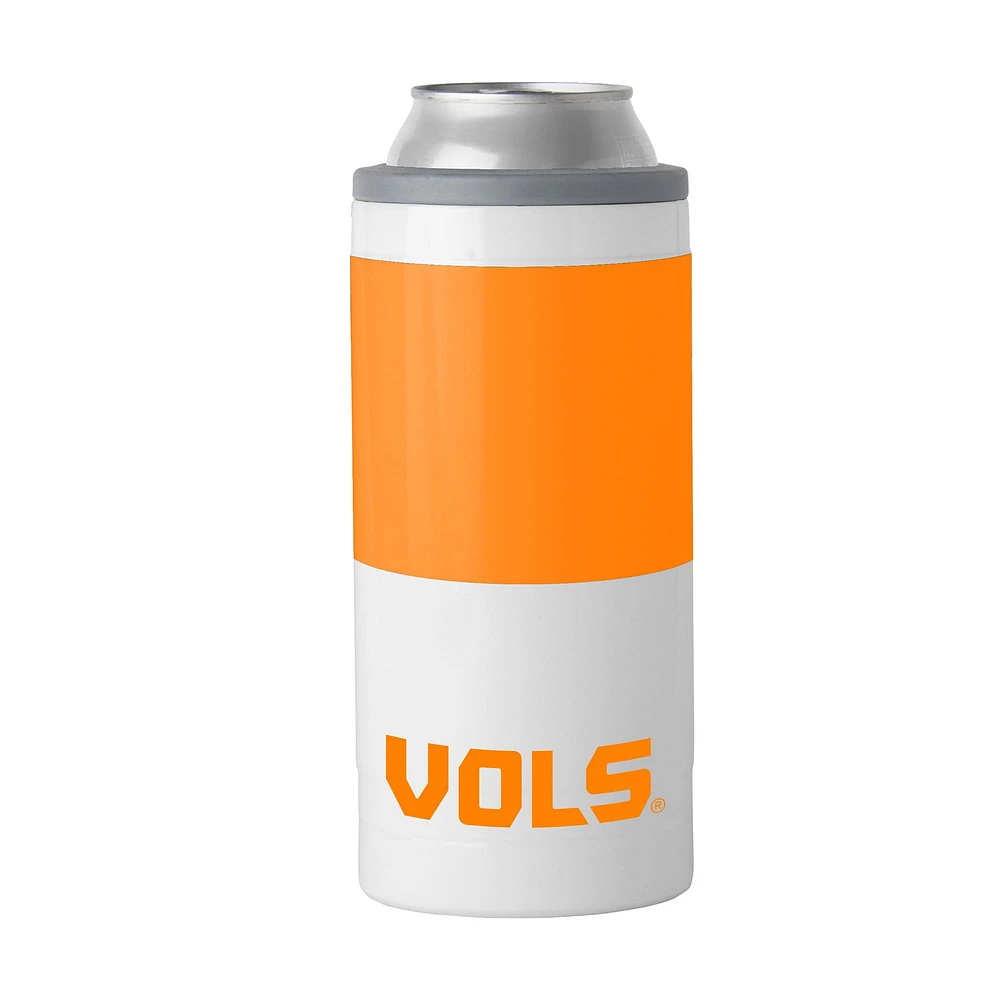 Glacière mince à blocs de couleurs Tennessee Volunteers de 12 oz