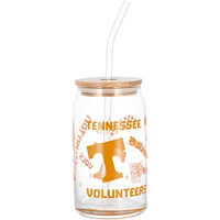 Volontaires du Tennessee 16 oz. Peut Verre avec Paille