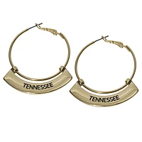 Tennessee Volunteers Weller Boucles d'oreilles créoles dorées