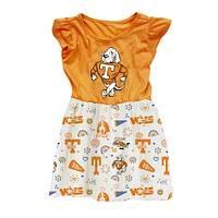 Toddler Wes & Willy  Tennessee Orange Volunteers Vault Princess Dress