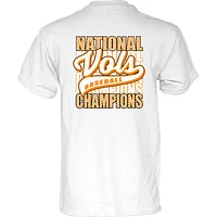 Unisex Blue 84 White Tennessee Volunteers 2024 NCAA Men's Baseball College World Series Champions Check T-Shirt