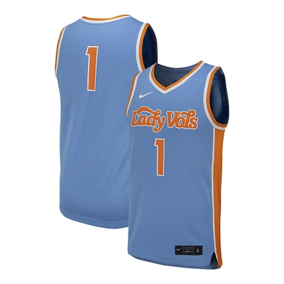 Maillot de basket-ball unisexe Nike #1 bleu clair Tennessee Volunteers Team Replica