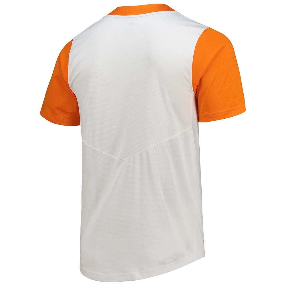 Maillot de softball unisexe Nike Tennessee Volunteers à deux boutons blanc