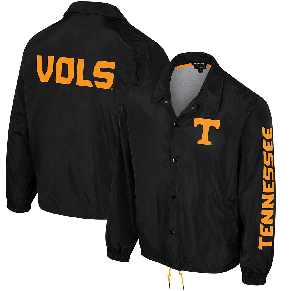 Veste unisexe The Wild Collective Tennessee Volunteers Coaches à bouton-pression noire