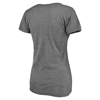 Women's Fanatics  Heather Gray Tennessee Volunteers Sport Resort Tri-Blend Play V-Neck T-Shirt