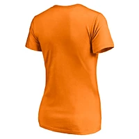 T-shirt à col en V pour femme Fanatics Tennessee Orange Volunteers Block Party