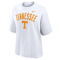 T-shirt Nike blanc Tennessee Volunteers Campus Bold Boxy pour femme
