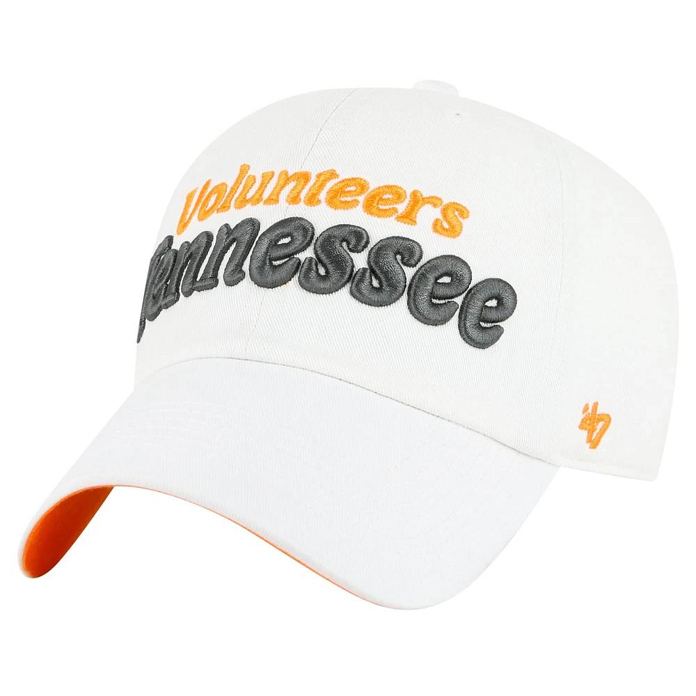 Casquette ajustable blanche Tennessee Volunteers Pensacola Clean Up pour femme '47