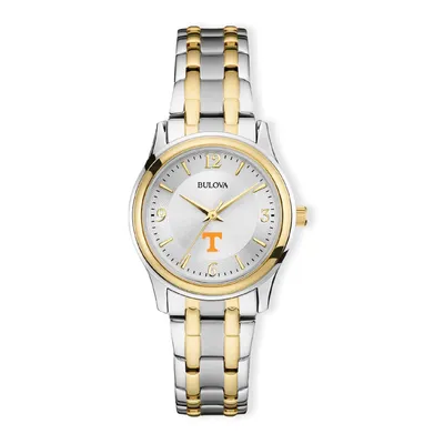 Tennessee Volunteers Bulova Women's Classic Two-Tone Round Watch - Silver/Gold