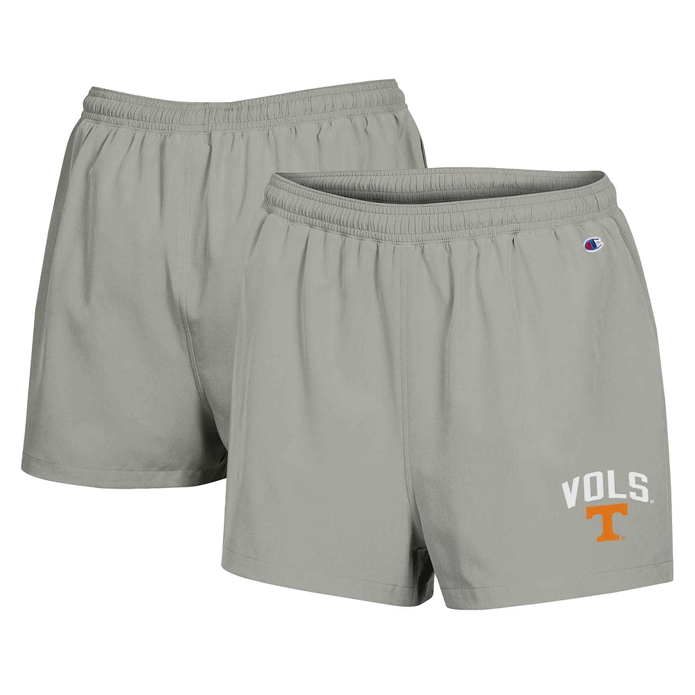 Short taille haute pour femme Champion Tennessee Volunteers Football Fan gris