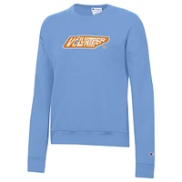 Women's Champion Light Blue Tennessee Lady Vols State Outline Pullover Sweatshirt