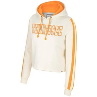 Women's Colosseum Cream Tennessee Volunteers Perfect Date Cropped Pullover Hoodie