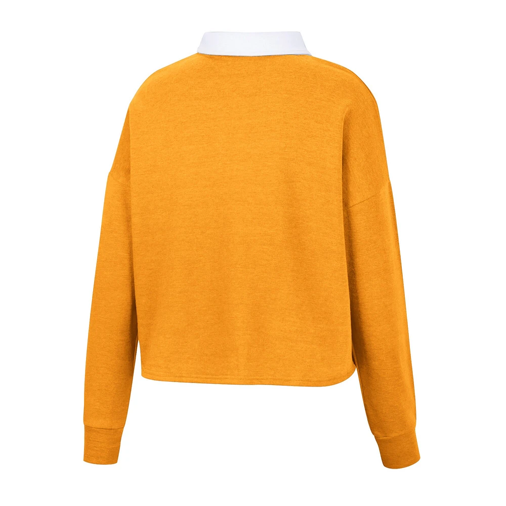 Women's Colosseum Tennessee Orange Volunteers I Love My Job Rugby Long Sleeve Shirt