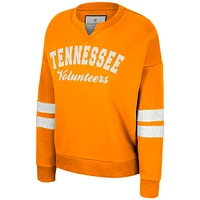 Women's Colosseum Tennessee Orange Volunteers Perfect Date Notch Neck Pullover Sweatshirt