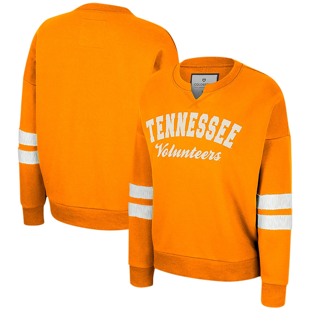 Women's Colosseum Tennessee Orange Volunteers Perfect Date Notch Neck Pullover Sweatshirt