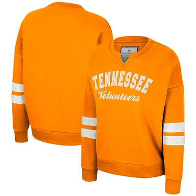 Colosseum Tennessee Orange Volunteers Perfect Date Pull à col cranté pour femme