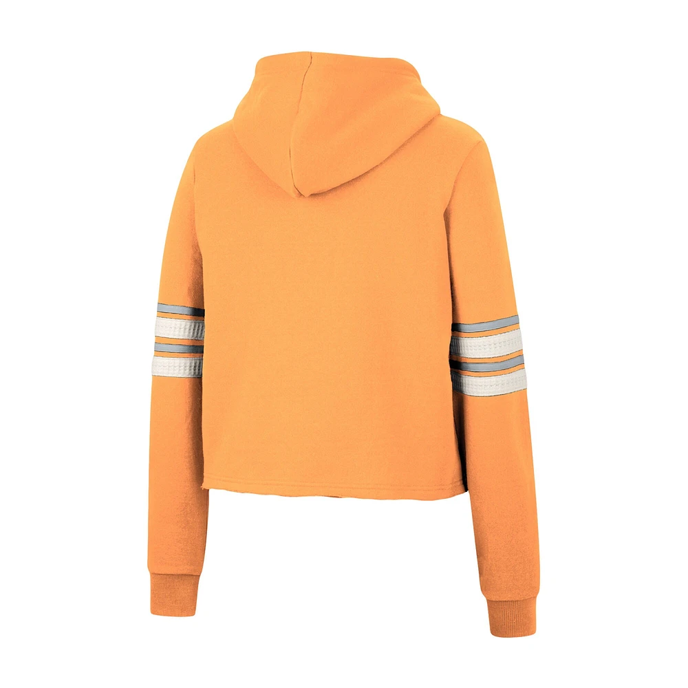 Women's Colosseum Tennessee Orange Volunteers Retro Cropped Pullover Hoodie