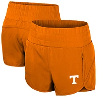 Women's Colosseum Tennessee Orange Volunteers Stop By Smocked High Waist Shorts