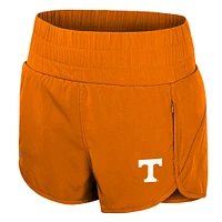 Women's Colosseum Tennessee Orange Volunteers Stop By Smocked High Waist Shorts