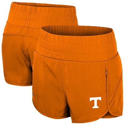 Women's Colosseum Tennessee Orange Volunteers Stop By Smocked High Waist Shorts