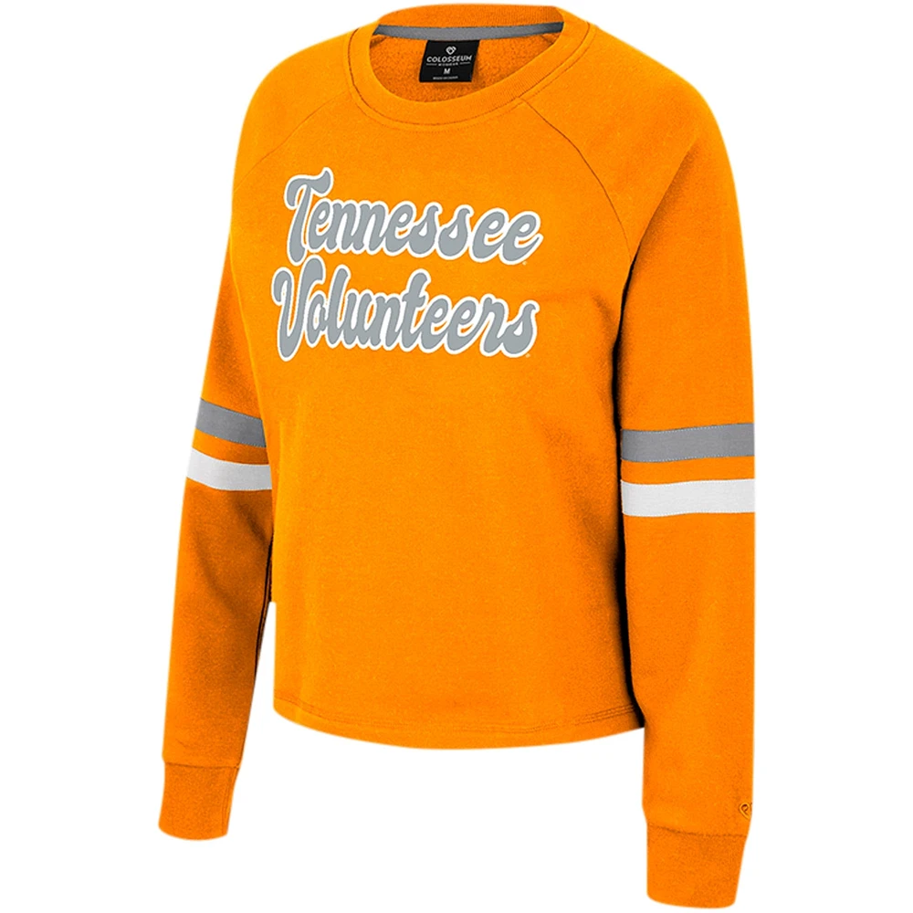 Colosseum Tennessee Orange Volunteers Talent Competition Sweat-shirt Raglan pour femmes