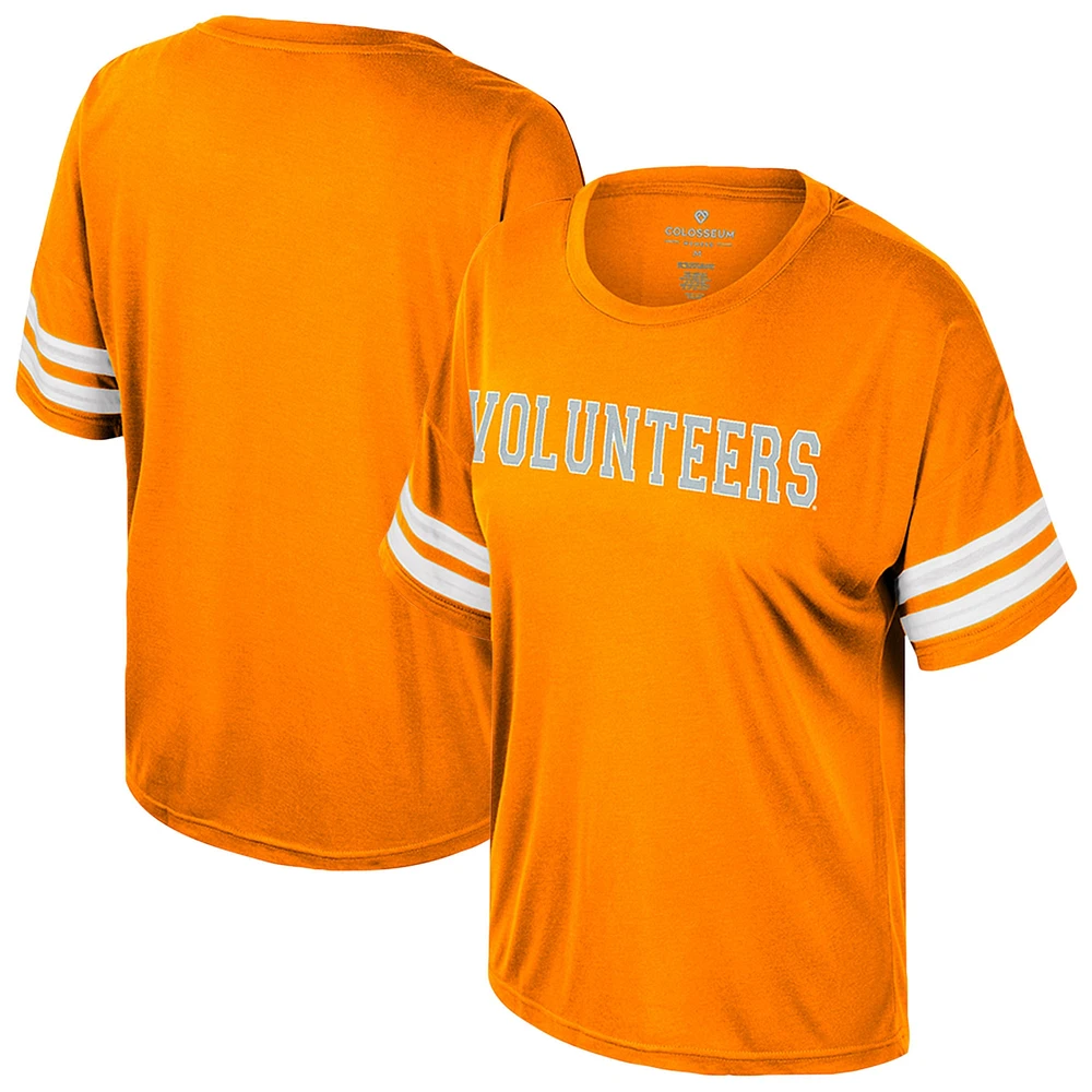 T-shirt surdimensionné à sequins pour femme Colosseum Tennessee Orange Volunteers Treasure