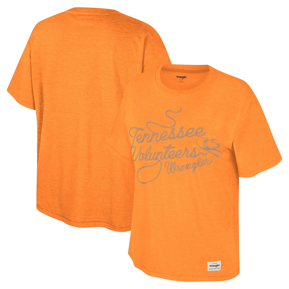 T-shirt surdimensionné Colosseum x Wrangler Tennessee Orange Volunteers Lasso pour femmes