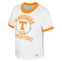 Women's Colosseum x Wrangler White Tennessee Volunteers Freehand Ringer T-Shirt