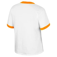 T-shirt colosseum x Wrangler pour femme blanc Tennessee Volunteers Freehand Ringer