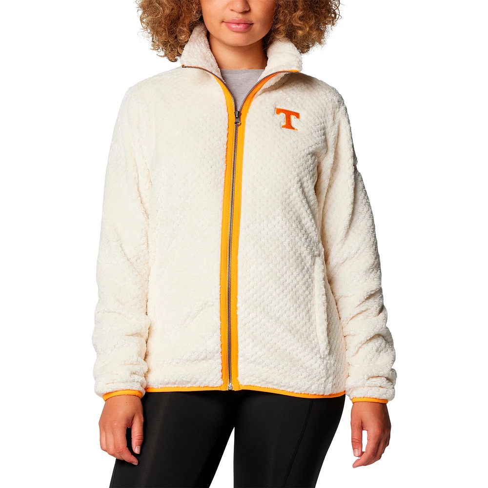 Veste zippée en sherpa Columbia Tennessee Volunteers Fireside II pour femme, couleur crème